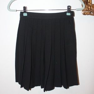 Vintage Black Pleated Skirt